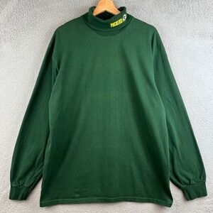 Vintage Artex Green Bay Packers Mock Neck Shirt Mens Large Green Long Sleeve NFL